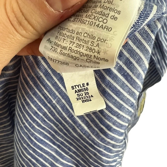 J. Crew • Embroidered V-neck Tunic in Stripe - Picture 7 of 10